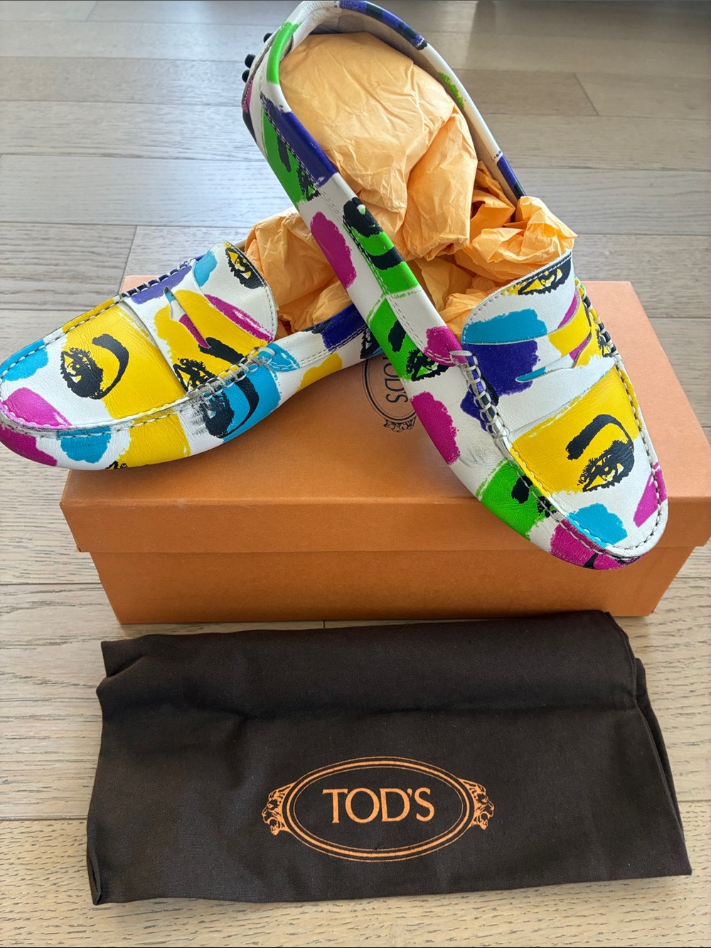 Tod's Andy Warhol Limited Edition Driving Loafers sz 39
